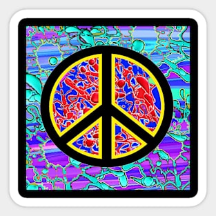 Peace love by LowEndGraphics Sticker